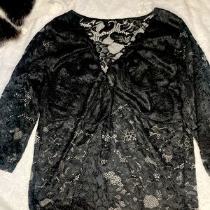 Black lace xl top